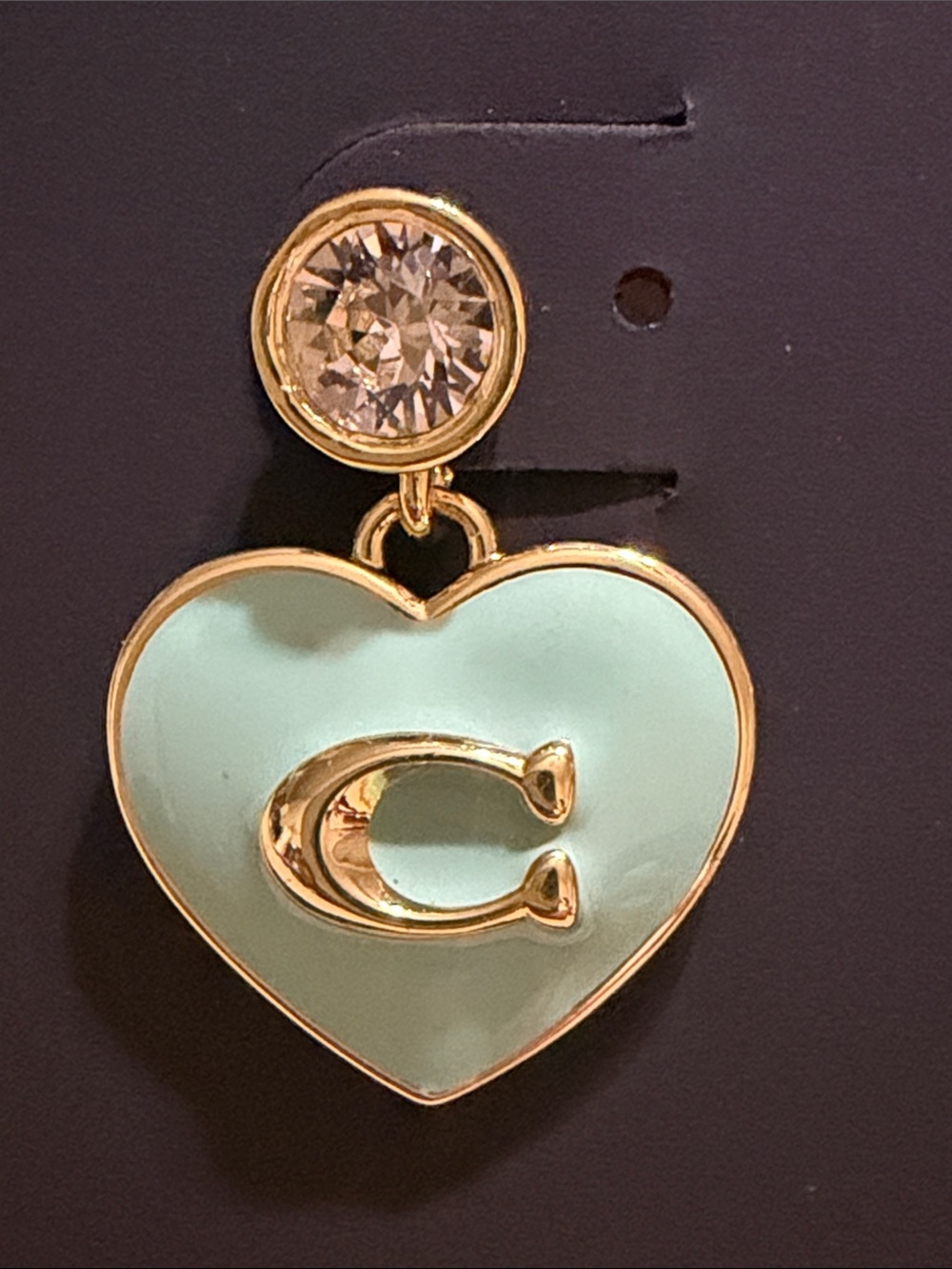 Coach signature heart drop earrings (18) - Picture 2 of 4
